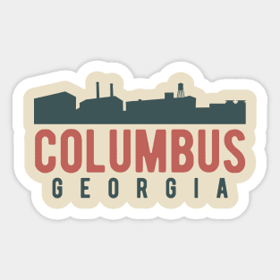 Columbus Georgia skyline logo Sticker